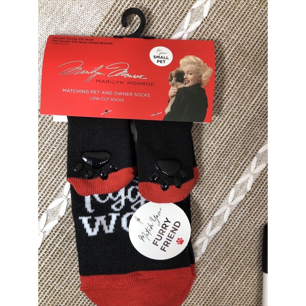 Marilyn Monroe Matching Pet and Owner Socks Love is A Four Legged Word Small Pet